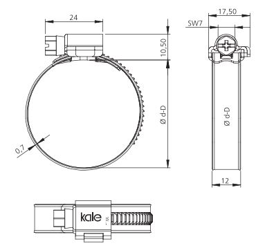 12 MM VİDA SÜRÜMLÜ KELEPÇE 2 1 Tuzla Hortum | Hortum, Kamlok, Vana, Kelepçe